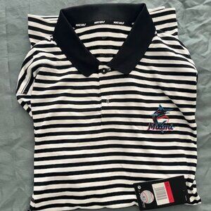 MIAMI MARLINS NIKE DRI FIT SHORT SLEEVE POLO